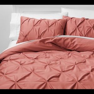 Threshold,Pinch Pleat Duvet Cover & ShamQueen Rose